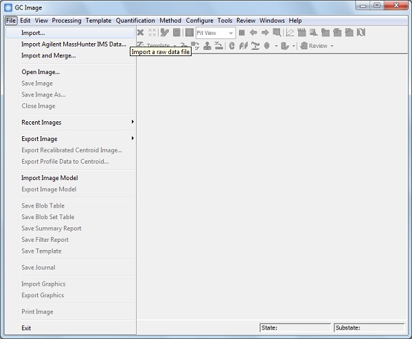 Import Image Menu