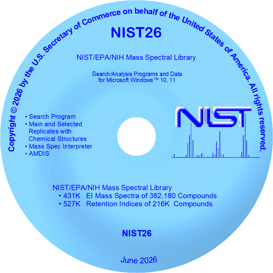 NIST 2026 Mass Spectral Library (NIST26) product graphic